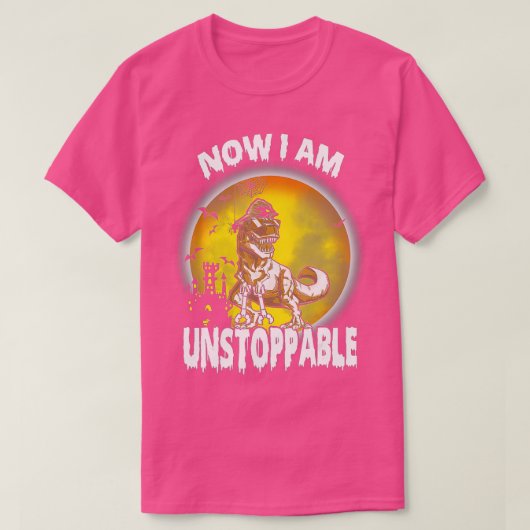 今はTRex (おもしろい8)を止められない Tシャツ (デザイン正面)