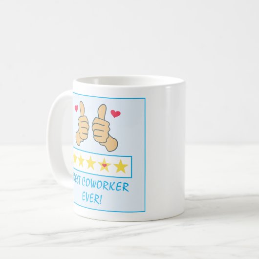 今まおもしろいで青い最高の指数が同僚 コーヒーマグカップ (正面左)