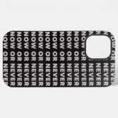 今または決して引用文 iPhoneケース (裏面横)