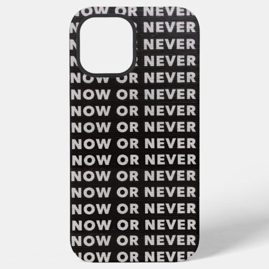 今または決して引用文 iPhoneケース (裏面)
