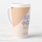 今または決して | 感動的引用文 カフェラテマグ (左アングル)