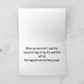 今までで最も幸せな記念日(私たちのために) カード (内部)