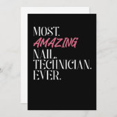今までで最も素晴らしいネイリスト サンキューカード (正面/裏面)