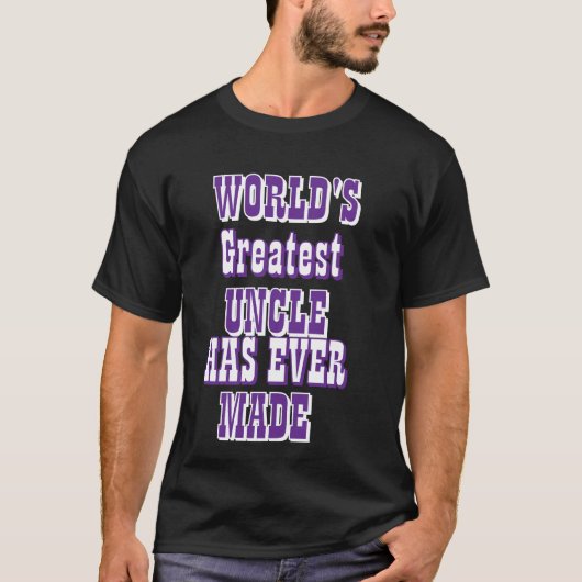 今までで最高のおじさんです Tシャツ (正面)