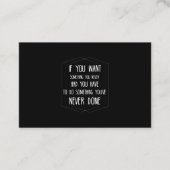 今までにしたことのないことを感動的する 名刺 (正面)