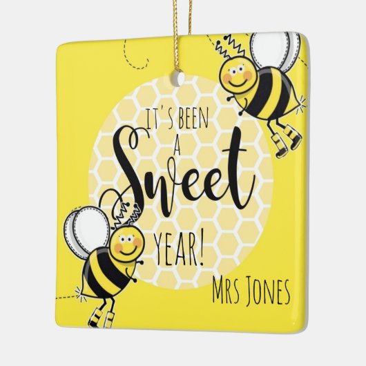 今までになく甘い年だ最高の先生 セラミックオーナメント (左)