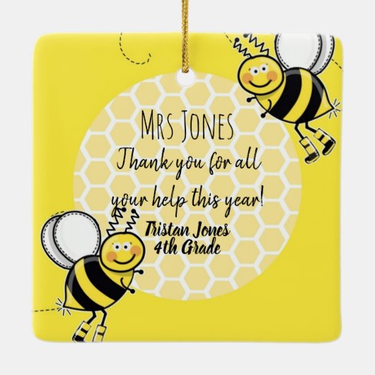 今までになく甘い年だ最高の先生 セラミックオーナメント (裏面)