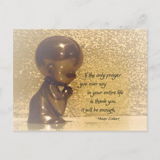今までもし言った唯一の祈りの言葉はThank You ポストカード (正面)