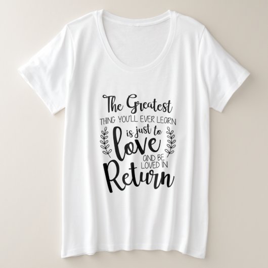 今までもっとも偉大の贈り物を学 プラスサイズTシャツ (デザイン正面)