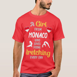 今までストレッチをするのが大好きなモナコ出身の少女 Tシャツ