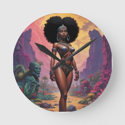 今まで受け入れられていなかった – Ken Gage Art ラウンド壁時計 (正面)