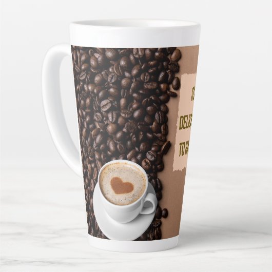 今まで嫌いになるのに代わる温かくて美味しいコーヒー カフェラテマグ (左アングル)