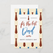 今まで最高ののパパのために – 父の日 サンキューカード (正面/裏面)