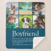 今まで最高のの彼氏6フォトコラージュ シェルパブランケット (正面)