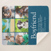 今まで最高のの彼氏6フォトコラージュ シェルパブランケット (正面(横))