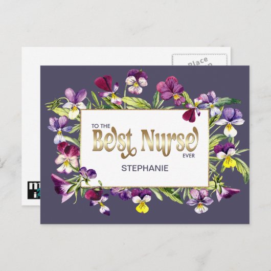 今まで最高のもナース。名前をカスタムする ポストカード (正面/裏面)