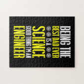 今まで最高のパパでいることは科学の技おもしろい術者 ジグソーパズル (横)