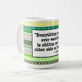 今まで欲しかったものはすべて、勇気付けられる・グリーン コーヒーマグカップ (正面左)