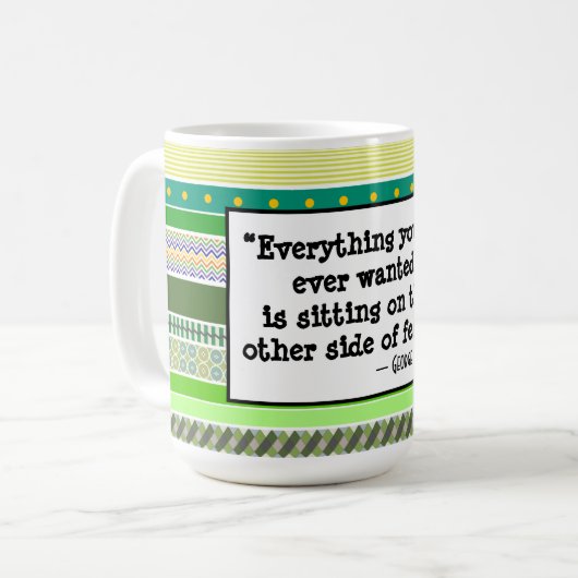 今まで欲しかったものはすべて、勇気付けられる・グリーン コーヒーマグカップ (正面左)