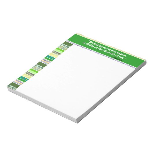 今まで欲しかったものはすべて、勇気付けられる・グリーン ノートパッド (回転)