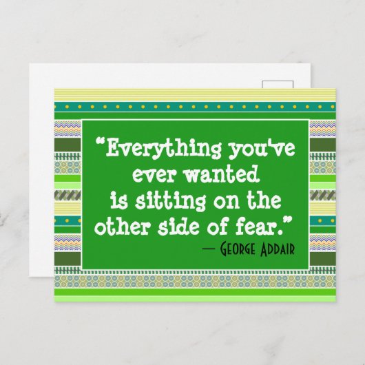 今まで欲しかったものはすべて、勇気付けられる・グリーン ポストカード (正面/裏面)