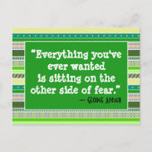 今まで欲しかったものはすべて、勇気付けられる・グリーン ポストカード (正面)