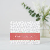 今まで母親にとって最高のの多くのハート ポストカード (スタンド正面)