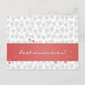 今まで母親にとって最高のの多くのハート ポストカード (正面)