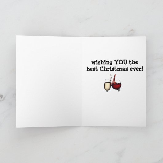 今まで聖降誕祭を最高のお願い申し上げます カード (内部)