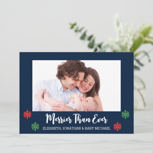 今まメリーでも新生児写真スノーフレーク シーズンカード (スタンド正面)