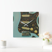 今ま最高のでもバススト スクエア壁時計 (ホーム)