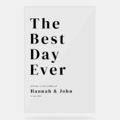 今ま最高のでも！モダンはっきりした結婚s アクリルサイン (正面)