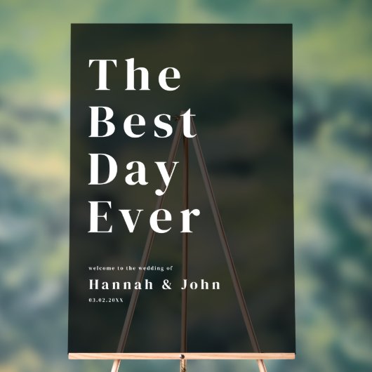 今ま最高のでも！モダンはっきりした結婚s アクリルサイン (ニュートラル)