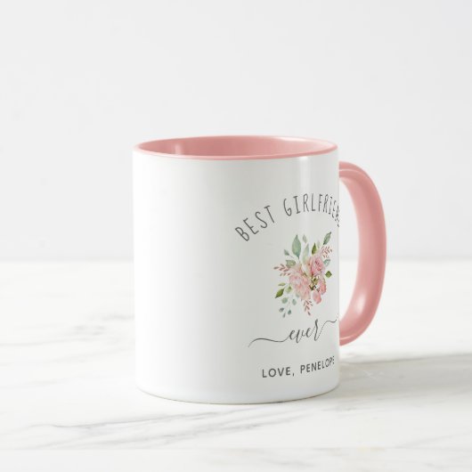今ま最高のでガールフレンド |ピかわいらしッエレガントクローズ マグカップ (正面右)