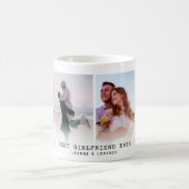 今ま最高のでガールフレンド | モダン 4フォトコラージュ コーヒーマグカップ (中央)