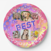 今ま最高ので!フォト誕生日紙プレート- HAMbWG ペーパープレート (正面)