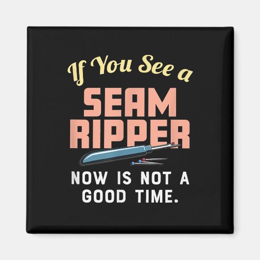 今もしは縫い目の波紋が良い時間ではない マグネット (正面)