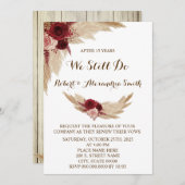 今もなお、記念結婚更新のパンパを行います  招待状 (正面/裏面)