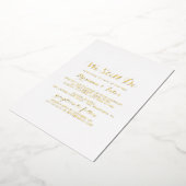 今もモダン書道に金ゴールド 箔招待状 (回転した状態)