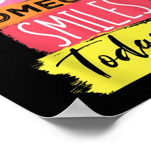 今やる気を起こさせる日のスマイル ポスター (角)