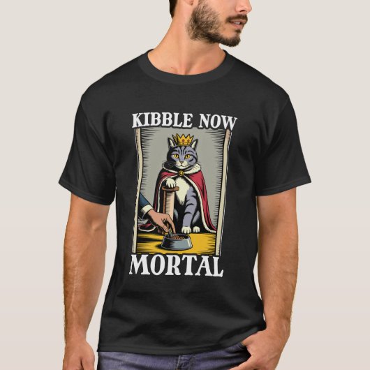 今や凡人となったキャットフードボウル兼爪研ぎポスト Tシャツ (正面)