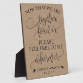 今や我々は永遠にサインの場所に座っている フォトプラーク (側面)