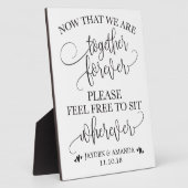 今や我々は永遠にサインの場所に座っている フォトプラーク (側面)