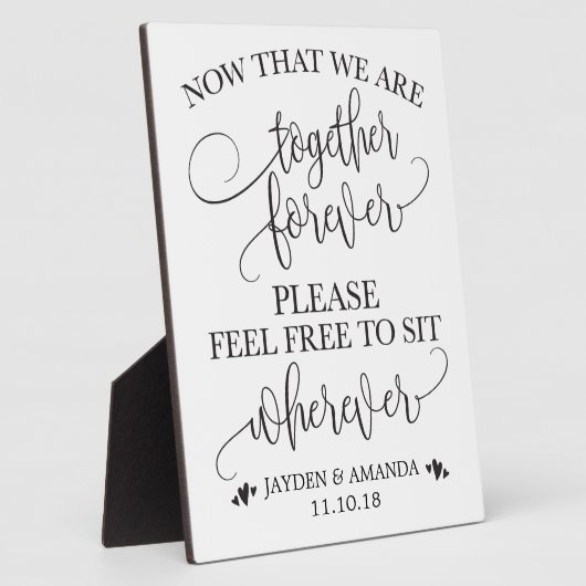 今や我々は永遠にサインの場所に座っている フォトプラーク (側面)