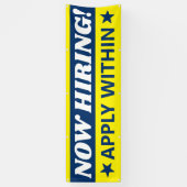 今や採用救済はチームの雇用に参加したかった 横断幕 (縦)