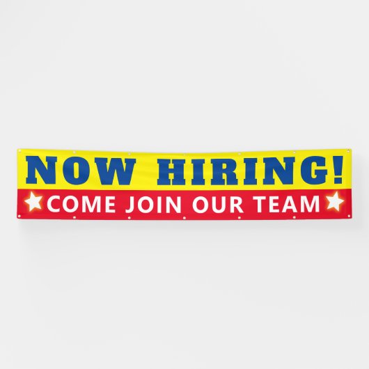 今や採用救済はチームの雇用バーに参加したかった 横断幕 (横)