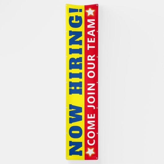 今や採用救済はチームの雇用バーに参加したかった 横断幕 (縦)