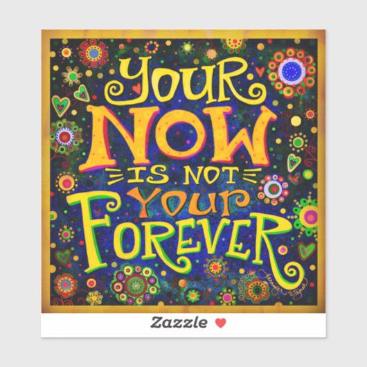 今や永遠の引用文カラフルおもしろいインスピレーション シール (シート)