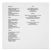 今を味わう：私たちの結婚式の日のメニュー ポスター (正面)