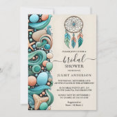 今アクアサンドワーク積み重ねシーガラスブライダルシャワー 招待状 (正面)